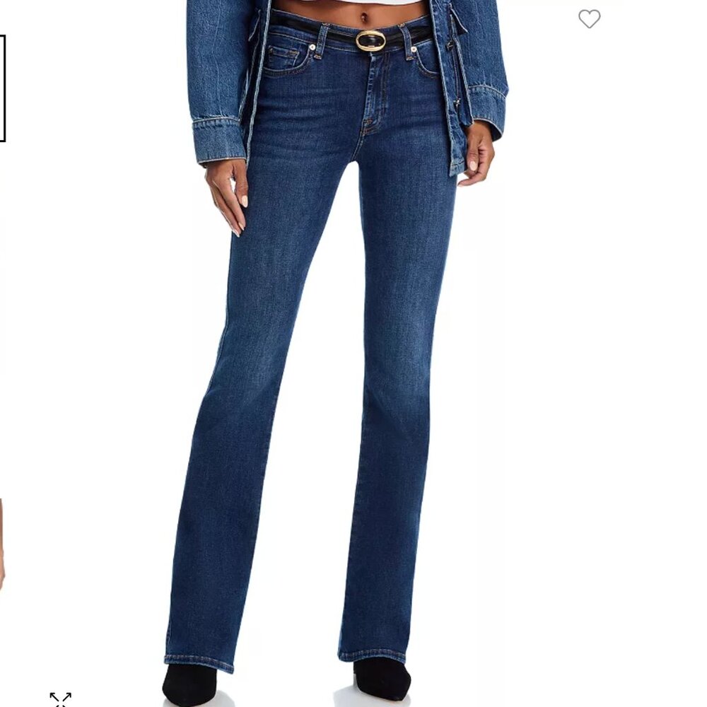 7 for all mankind the skinny bootcut blue jeans 27